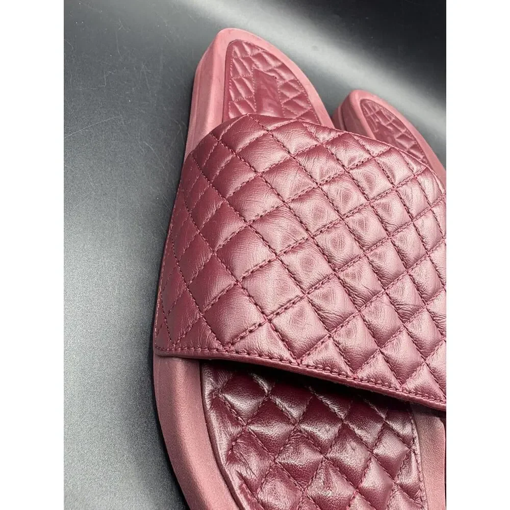APL Lusso Quilted Leather Slide Sandal Men's Sz 13 Crimson